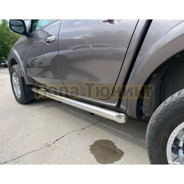 Защита штатного порога d76 для Mitsubishi L200 2015-2019