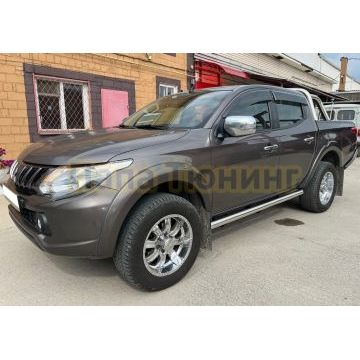 Защита штатного порога d76 для Mitsubishi L200 2015-2019