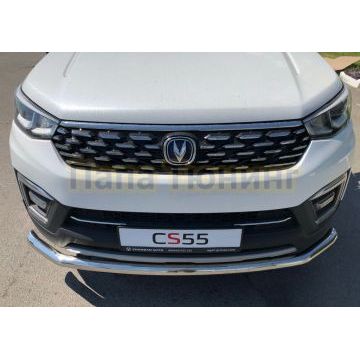 Защита переднего бампера Папа Тюнинг d60 для Changan CS55 2018-