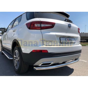 Защита заднего бампера Папа Тюнинг d60 для Changan CS55 2018-