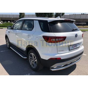 Защита заднего бампера Папа Тюнинг d60 для Changan CS55 2018-