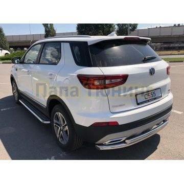 Защита заднего бампера двойная Папа Тюнинг d60/42 для Changan CS55 2018-