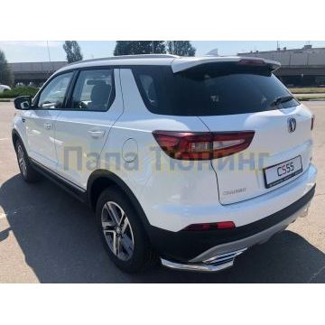 Защита заднего бампера угловая Папа Тюнинг d60 для Changan CS55 2018-