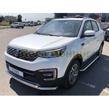 Пороги с накладным листом Папа Тюнинг d53 для Changan CS55 2018-