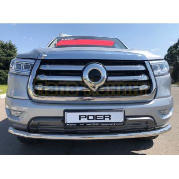 Защита переднего бампера d60 Папа Тюнинг для Great Wall Poer 2021-