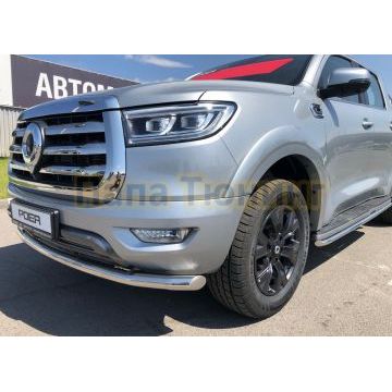 Защита переднего бампера d60 Папа Тюнинг для Great Wall Poer 2021-