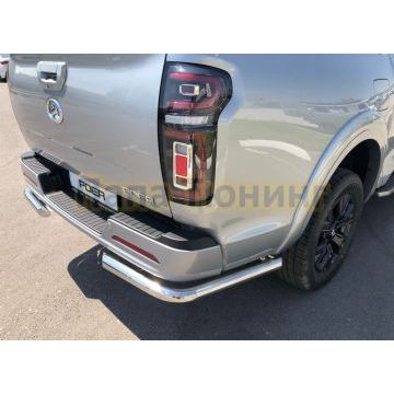 Защита заднего бампера угловая d60 Папа Тюнинг для Great Wall Poer 2021-