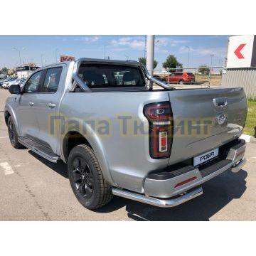 Защита заднего бампера угловая d60 Папа Тюнинг для Great Wall Poer 2021-