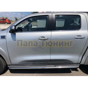 Защита штатного порога d60 Папа Тюнинг для Great Wall Poer 2021-