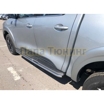 Защита штатного порога d60 Папа Тюнинг для Great Wall Poer 2021-