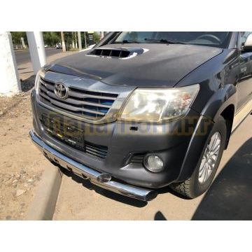 Защита переднего бампера (G) Папа Тюнинг d76 для Toyota Hilux 2011-2015