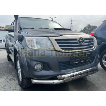 Защита переднего бампера с перемычками d76/60 Папа Тюнинг для Toyota Hilux 2011-2015