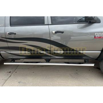 Пороги с проступью Папа Тюнинг d76 для DODGE RAM 2500 Mega Cab 2004-2010