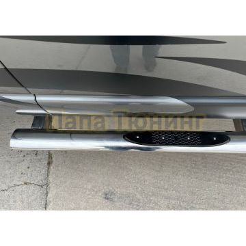 Пороги с проступью Папа Тюнинг d76 для DODGE RAM 2500 Mega Cab 2004-2010