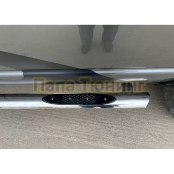 Пороги с проступью Папа Тюнинг d76 для DODGE RAM 2500 Mega Cab 2004-2010