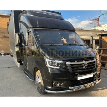 Защита переднего бампера с перемычками с подгибами d60 для ГАЗель Next NN 2021-