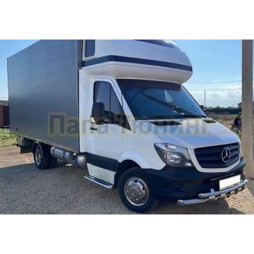 Пороги труба с проступью 120х60 овал Папа Тюнинг для Mercedes-Benz Sprinter (2012-)