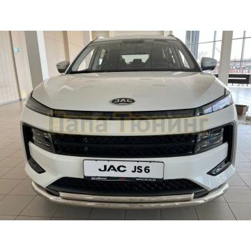 Защита переднего бампера двойная d60/42 для JAC JS6 2022-