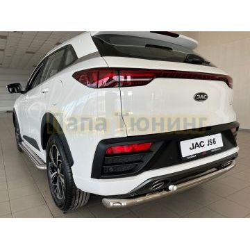 Защита заднего бампера двойная d60/42 для JAC JS6 2022-