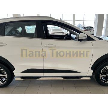 Пороги труба с проступью d76 для JAC JS6 2022-