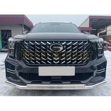 Защита переднего бампера двойная Папа Тюнинг для GAC GS8 2023-