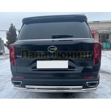 Защита заднего бампера двойная Папа Тюнинг для GAC GS8 2023-