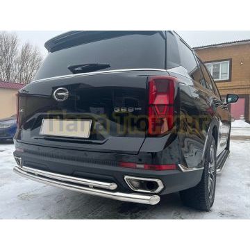 Защита заднего бампера двойная Папа Тюнинг для GAC GS8 2023-