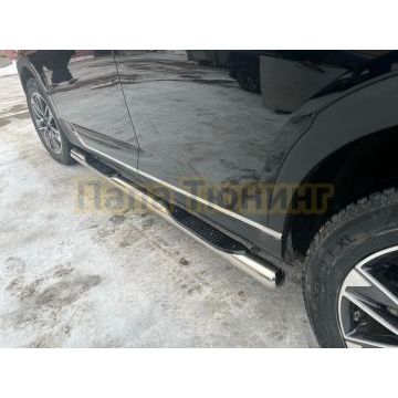 Пороги труба с проступью Папа Тюнинг для GAC GS8 2023-