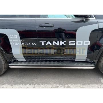 Защита штатного порога d42 мм для Tank 500 2023-
