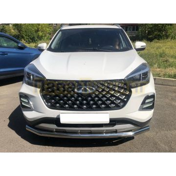 Защита переднего бампера Папа Тюнинг d60 для Chery Tiggo 4 Pro 2023-