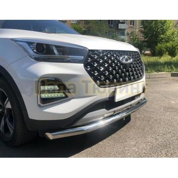 Защита переднего бампера Папа Тюнинг d60 для Chery Tiggo 4 Pro 2023-