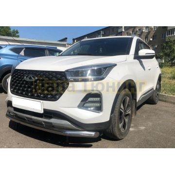 Защита переднего бампера Папа Тюнинг d60 для Chery Tiggo 4 Pro 2023-