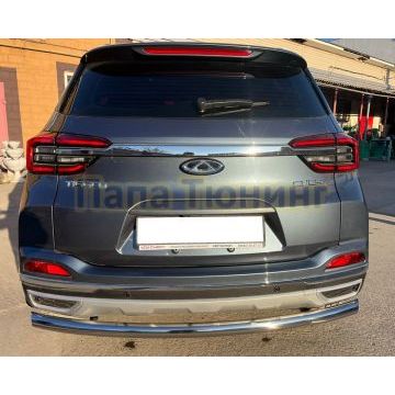 Защита заднего бампера Папа Тюнинг d60 для Chery Tiggo 4 Pro 2023-