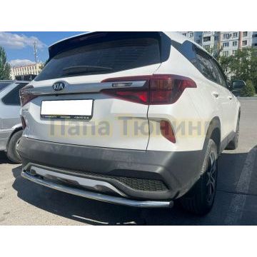 Защита заднего бампера Папа Тюнинг d42 для KIA Seltos 2019-