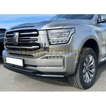 Защита переднего бампера двойная с покрытием "Раптор" Папа Тюнинг d76/60 для Tank 500 2023-