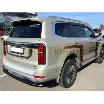 Защита заднего бампера угловая большая двойная с покрытием "Раптор" Папа Тюнинг d76/42 для Tank 500 2023-