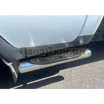 Пороги труба с проступью Папа Тюнинг d76 для ГАЗель ГАЗ 27057