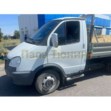 Пороги труба с проступью Папа Тюнинг d76 для ГАЗель ГАЗ 27057