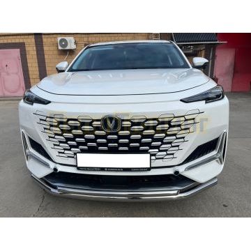 Защита переднего бампера двойная Папа Тюнинг d60/42 для CHANGAN UNI-K 2022-