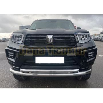 Защита переднего бампера двойная Папа Тюнинг d76/60 для TANK 700 2024-