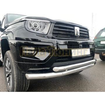 Защита переднего бампера двойная Папа Тюнинг d76/60 для TANK 700 2024-