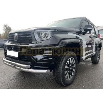 Защита переднего бампера двойная Папа Тюнинг d76/60 для TANK 700 2024-