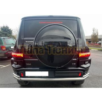 Защита заднего бампера двойная Папа Тюнинг d76/42 для TANK 700 2024-