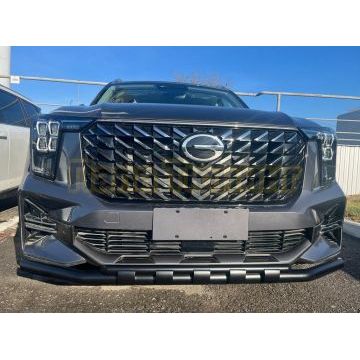 Защита переднего бампера двойная с перемычками с покрытием "раптор" Папа Тюнинг d60/42 для GAC GS8 2023-