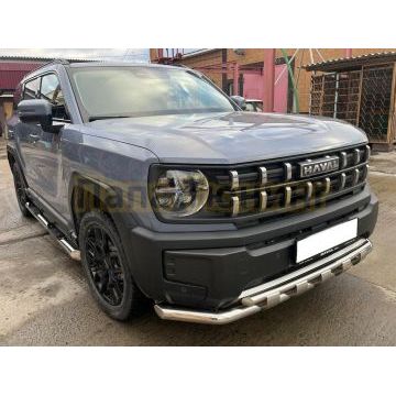 Защита передего бампера с перемычками Папа Тюнинг d60/42 для Haval H3 2024-