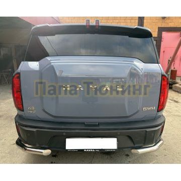 Защита заднего бампера  угловая Папа Тюнинг d60 для HAVAL H3 2024-