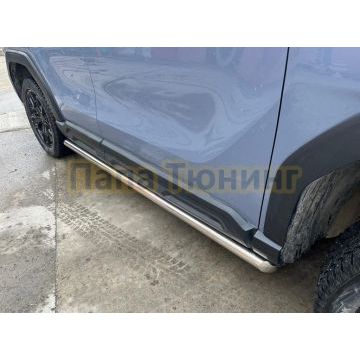 Защита штатного порога труба Папа Тюнинг d53 для Haval H3 2024-