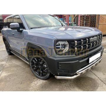 Защита штатного порога труба Папа Тюнинг d53 для Haval H3 2024-