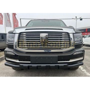 Защита переднего бампера двойная с перемычками покрытием "раптор" Папа Тюнинг d76/60 для TANK 500 2023-