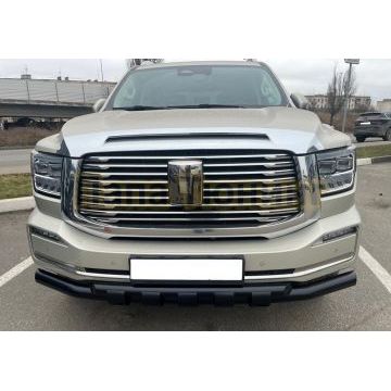 Защита переднего бампера двойная с перемычками покрытием "раптор" Папа Тюнинг d76/60 для TANK 500 2023-